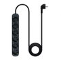 Nanocable Regleta de 6 Tomas, 1,4 m, Negra